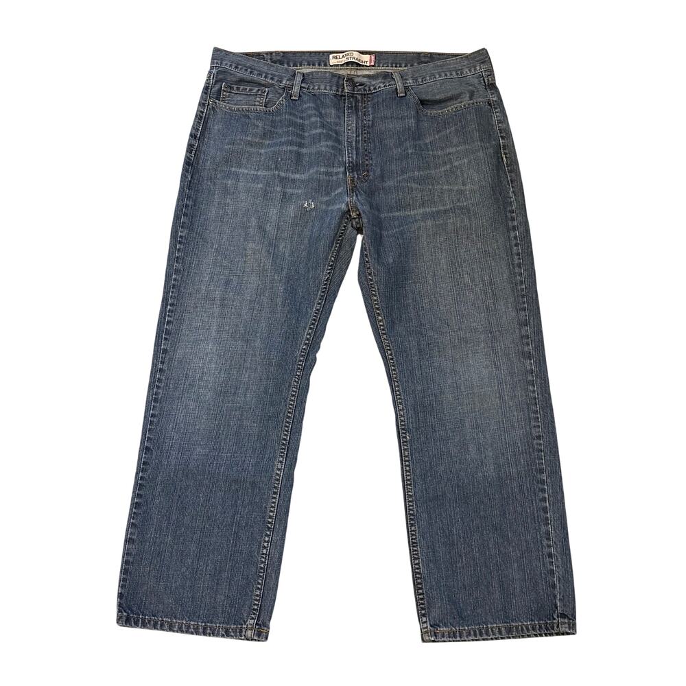 Levis 559 Jeans Mens 42x30 Blue Relaxed Fit Straight Leg Distressed Y2K *READ*